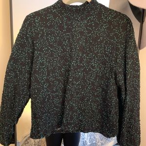 Zara mock neck long sleeve shirt NWT